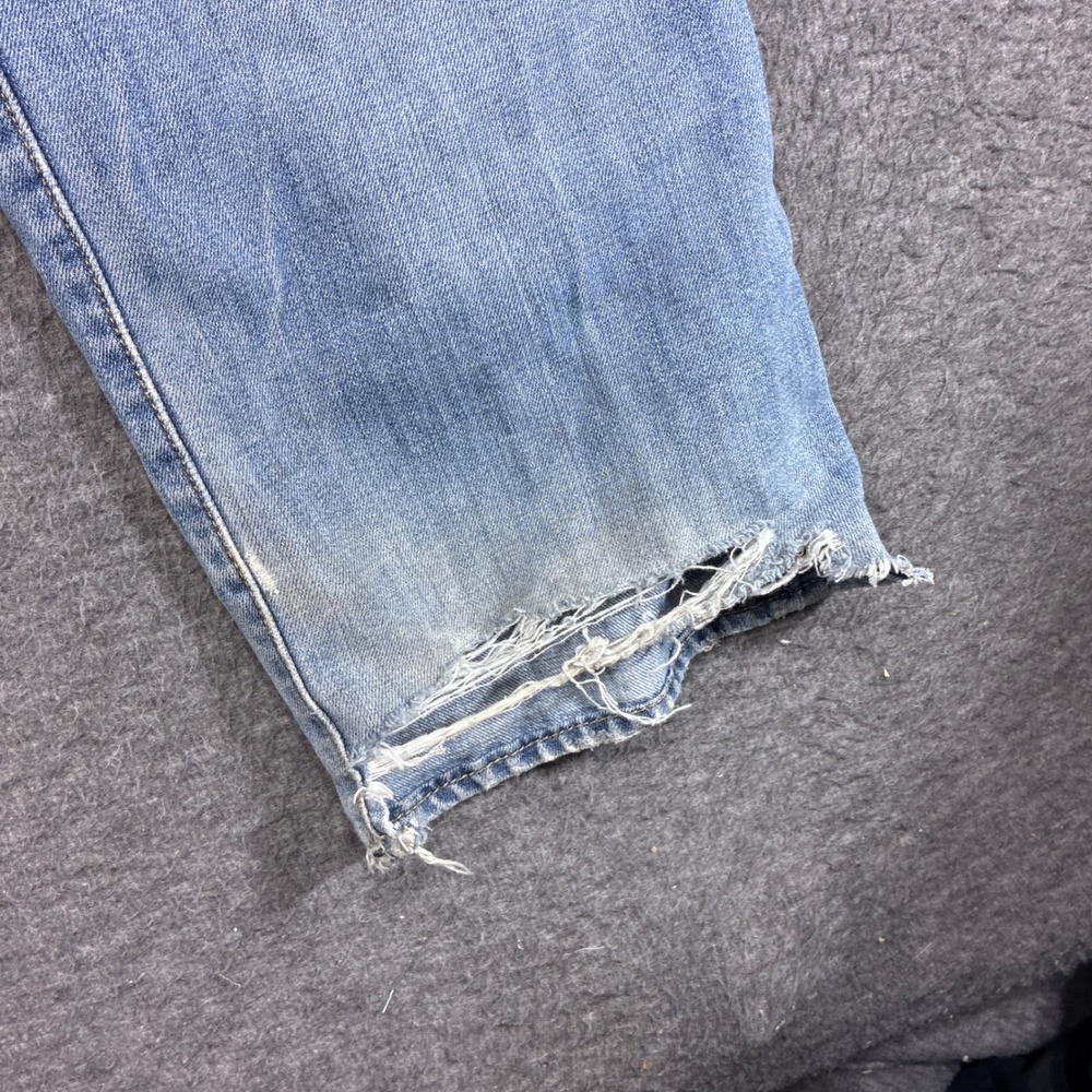 Rock & Republic Jeans Mens 34x30 Blue Distressed Straight Leg Grunge Punk Thrash - Picture 7 of 12